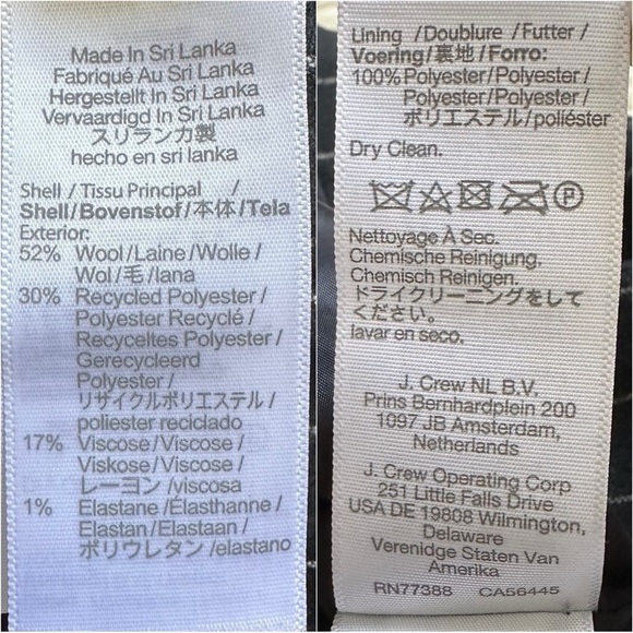 Madewell Skirt Wool-Blend Mini Pinstripe Italian Fabric Almost Black 12 NWT New - Picture 10 of 12